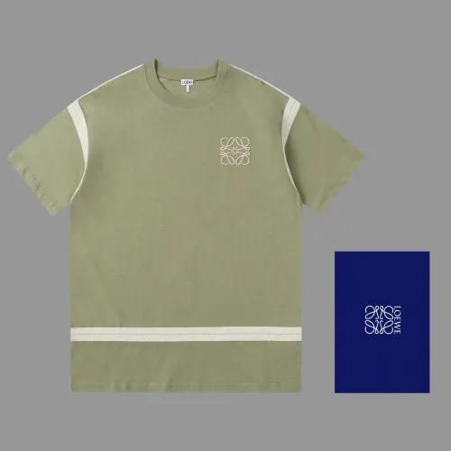 Loewe Dragon Ribbon Embroidered T-shirt Unisex Loose Casual Short Sleeves