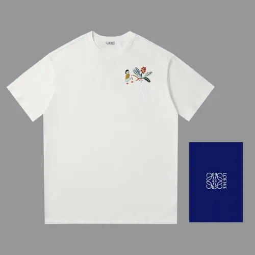 Loewe High Street Embroidered T-shirt Unisex Loose Casual Short Sleeves