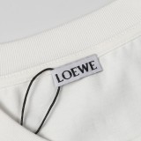 Loewe Fashion Embroidery Logo T-shirt Unisex Loose Casual Short Sleeves