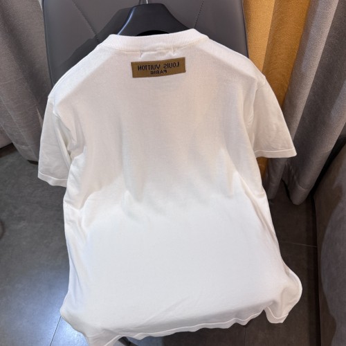 Louis Vuitton Fashion Solid T-shirt Casual Knitted Short Sleeve
