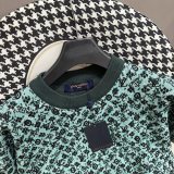 Louis Vuitton Full Print Jacquard Short Sleeve Casual Solid Knitted T-shirt