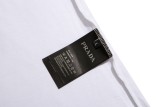 Prada High Street Robot Logo Printed Short Sleeve Unisex Cotton Versatile T-shirt