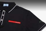 Prada Classic Contrast Polo Collar Short Sleeves Four Clors