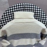 Ami Paris Striped Turtleneck Sweater Casual Fashion Pullover Hoodie
