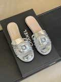 Chanel New Arrival Camellia Slippers Women Sheepskin Material Casual Slippers