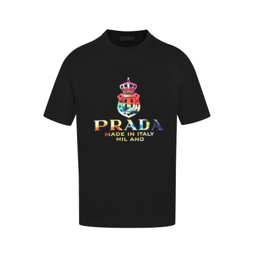 Prada Fashion Printed Short Sleeve Couple Casual Loose T-shirt