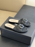 Chanel New Arrival Camellia Slippers Women Sheepskin Material Casual Slippers