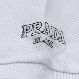 Prada Classic Red Stripe Logo Polo Shirt