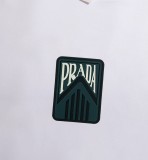 Prada Fashion Logo Print T-shirt Unisex Casual Round Neck Short Sleeve
