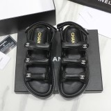 Chanel Velcro Sandals Classic Women Casual Drill Buckle Design Slippers