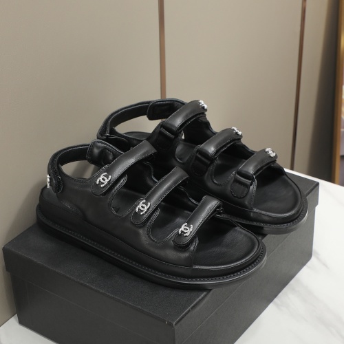 Chanel Velcro Sandals Classic Women Casual Drill Buckle Design Slippers