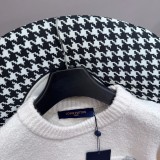 Louis Vuitton Classic Logo Embroidered Crew Neck Fashion Casual Knitted Pullover Hoodie