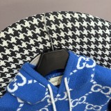 Gucci Diamond Plaid Pattern Knitted Sweater Casual Fashion Pullover Hoodie