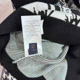 Louis Vuitton Jacquard Pattern Knitted Hoodie Fashion Casual Pullover Sweatshirt