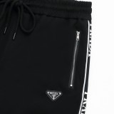 Prada Fashion Casual Drawstring Shorts Unisex Pocket Zippered Sports Shorts