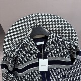 Dior Letter Jacquard Reversible Cardigan Fashion Casual Knitted Pullover Sweater