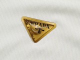 Prada Classic Minimalist Polo Collar Waffle Short Sleeve Polo Shirt