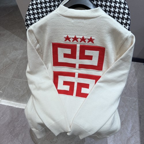 Givenchy Sequin V-neck Cardigan Casual Fashion Classic Logo Embroidered Sweater Hoodie