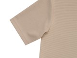 Prada Embroidery Minimalist Polo Half Zipper Collar Waffle Short Sleeve Polo Shirt