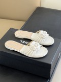 Chanel New Arrival Camellia Slippers Women Sheepskin Material Casual Slippers