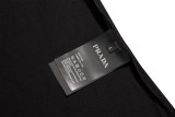 Prada Metal Triangle Short Sleeve Unisex Cotton Versatile T-shirt