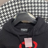 Balenciaga Chest Embroidery Fashion Casual Warm Knit Hoodie