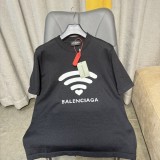 Balenciaga Wifi Pattern Fashion Classic Short Sleeve Unisex Casual Solid T-shirt