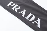 Prada New Ribbon Letter Embroidered Logo Pants Unisex Loose Casual Pants