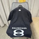 Balenciaga Fashion Casual Short Sleeve Unisex Logo Embroidered T-shirt