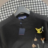 Louis Vuitton New Fashion Crew Neck Sweater Unisex Classic Logo Embroidered Cardigan