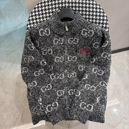 Gucci Fashion Classic Logo Jacquard Knitted Pullover Hoodie Casual Soft Cardigan