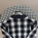 Gucci Reversible Cardigan Sweater Plaid Casual Loose Knit V-neck Sweater Pullover
