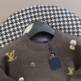 Louis Vuitton Unisex Classic Jacquard Logo Fashion Knitted Sweater Cardigan