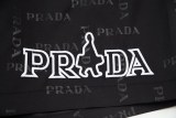 Prada New Full Logo Print Casual Beach Shorts