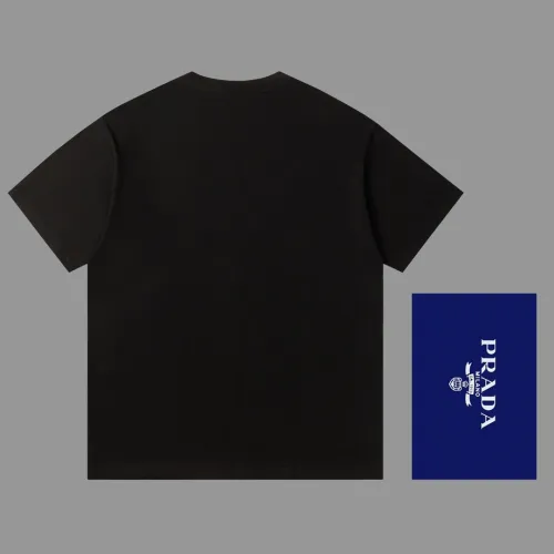 Prada Heavy Industries Logo Embroidered Short Sleeve Couple Leisure Oversize T-shirt
