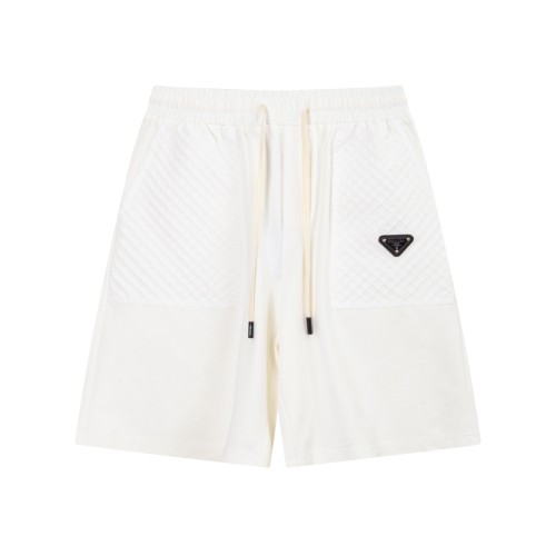 Prada Knitted Embroidered Logo Shorts for Leisure Breathable Sports Shorts