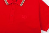 Burberry Classic Red Stripe Spliced Woven Collar Polo Shirt  Three Colors