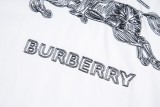 Burberry Warrior Horse Embroidered Short Sleeve Couple Casual Round Neck T-shirt