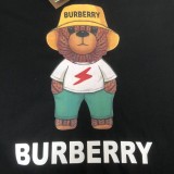 Burberry Fashion Bear Print Short Sleeved Couple Oversize Cotton T-shirt