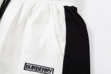 Burberry Striped Patchwork Embroidered Logo Shorts Unisex Drawstring Casual Sports Pants