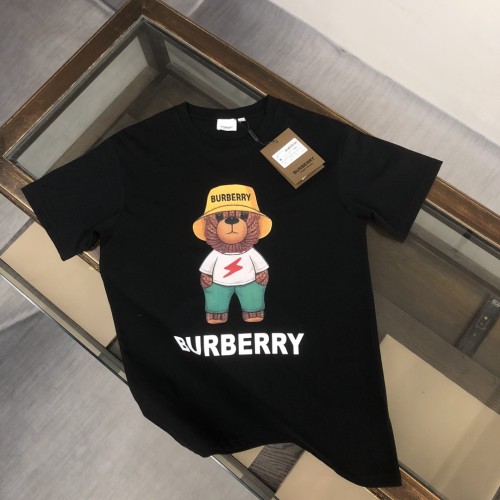 Burberry Fashion Bear Print Short Sleeved Couple Oversize Cotton T-shirt