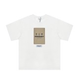 Burberry Patch Letter Logo T-shirt Unisex Versatile Cotton Short Sleeves