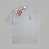 Burberry Classic TB 3D Print Short Sleeve Couple Loose Cotton T-shirt Four Colors