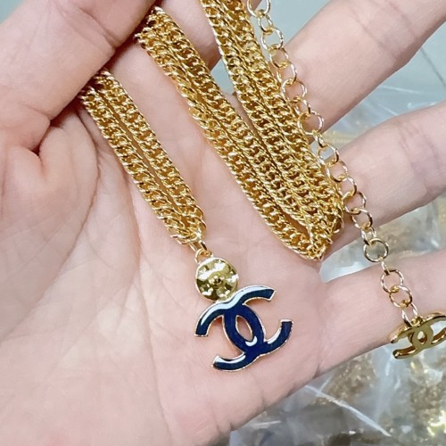 Chanel New Fashion Black CC Pendant Necklace
