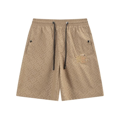 Burberry Classic Full Logo Embroidered Casual Beach Shorts