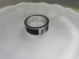 Louis Vuitton Hollow Steel Seal Darth Vader Leather Print Decorative Ring