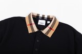 Burberry Classic Plaid Spliced Woven Collar Polo Shirt