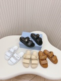 Prada Unisex Velcro Thick Soled Beach Sandals Women Rhinestone Casual Fashion Anti Slip Slippers