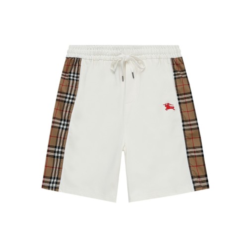 Burberry High Street Embroidered Warhorse Plaid Patched Casual Shorts