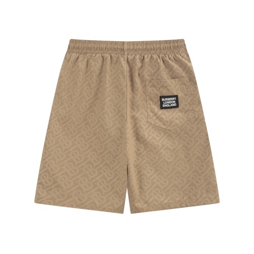 Burberry Classic Full Logo Embroidered Casual Beach Shorts